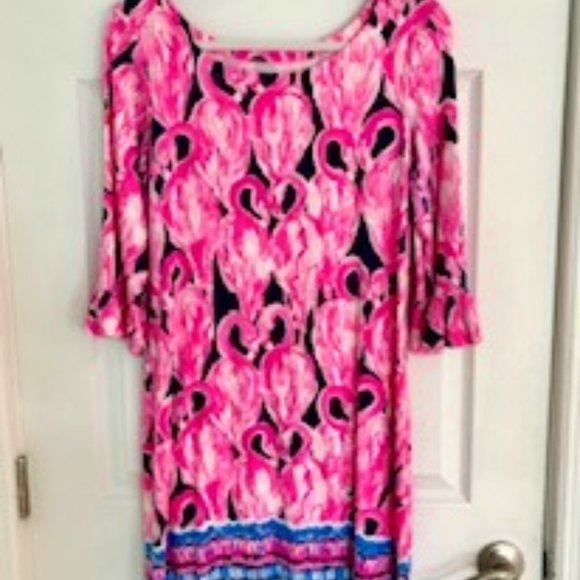 Lilly Pulitzer Flamingo Dress - Picture 1 of 6